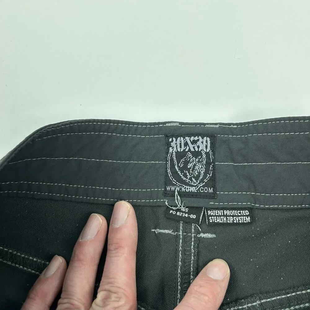 Kuhl Shorts Mens 30 Gray Renegade Convertible Stealth Hiking Cargo Zip Off